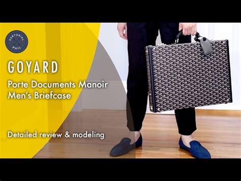 Goyard Men's Briefcase Porte Documents Manoir: Detailed 